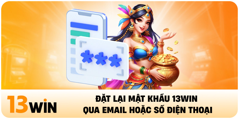 Đặt lại mật khẩu 13WIN qua email hoặc số điện thoại