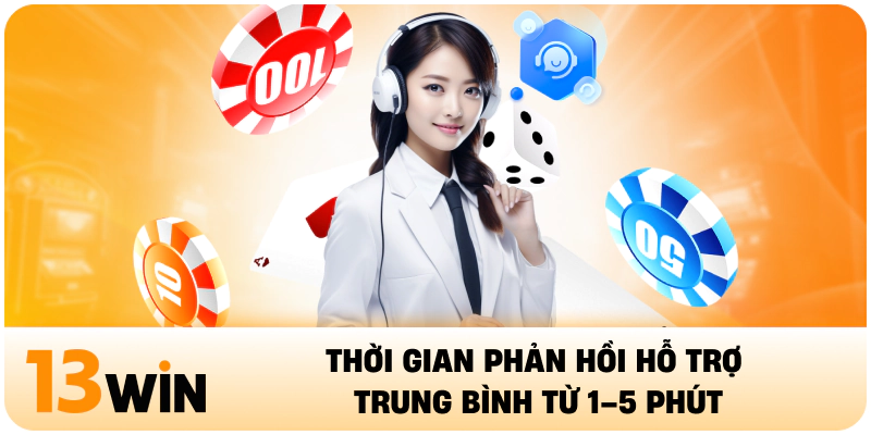Thời gian phản hồi hỗ trợ trung bình từ 1–5 phút
